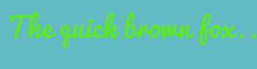 Image with Font Color 5CE824 and Background Color 64BAC4
